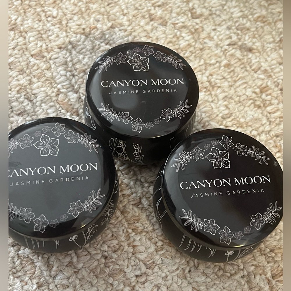Canyon Moon Jasmine Gardenia Candles 3 pack new beautiful scent 4.0z each